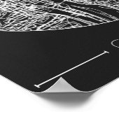 rague Charcoal City Map Poster – Minimal Wall Art (Hoek)