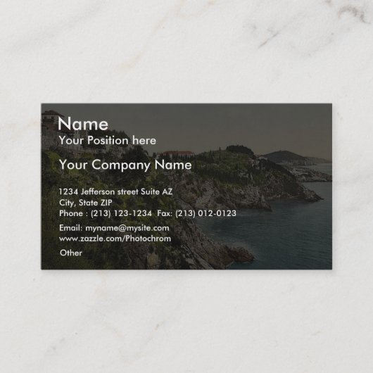 Ragusa, Bella Vista, Dalmatia, Australië-Hongarije Visitekaartje (Voorkant)