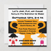 Rah Rah Rah Cheerleading Verjaardag Uitnodiging (Achterkant)