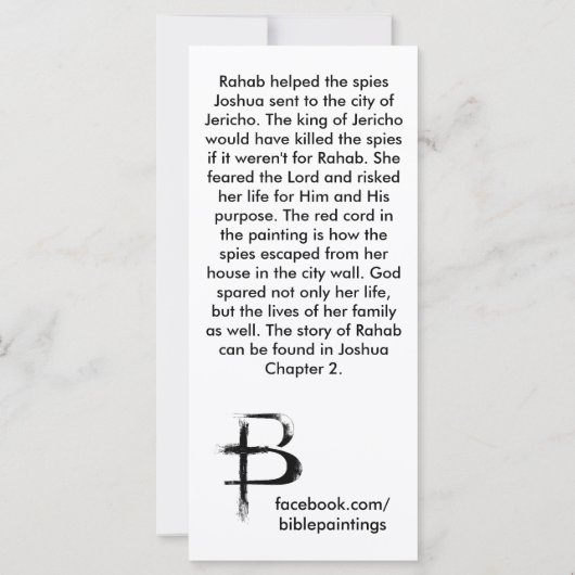 "Rahab"-Bladwijzer (Achterkant)