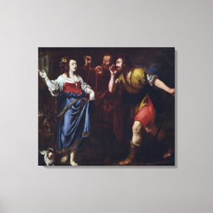 Rahab en de Emissers van Joshua Canvas Afdruk