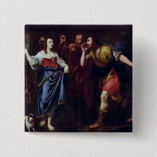 Rahab en de Emissers van Joshua Vierkante Button 5,1 Cm