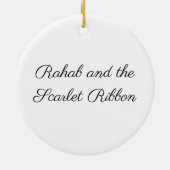 Rahab en de Scarlet Ribbon Jesse Tree Keramisch Ornament (Achterkant)