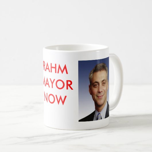 Rahm Emanuel voor burgemeester Koffiemok (Voorkant rechts)