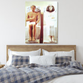 Rahotep en zijn vrouw, Nofret Canvas Afdruk (Insitu (Slaapkamer))