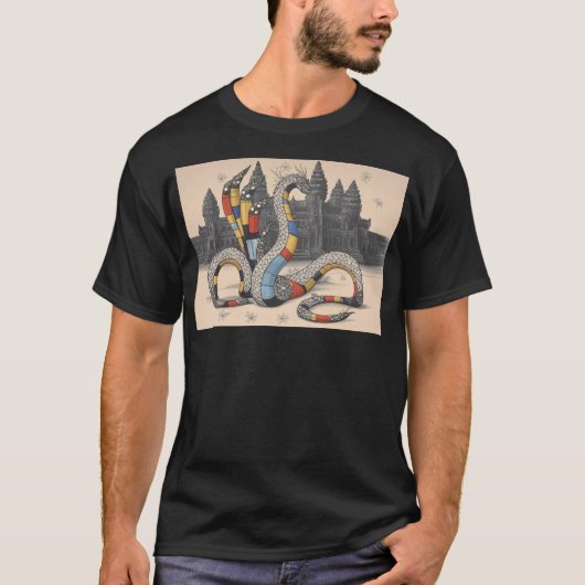 Rahu Abstract bij Angkor Wat T-shirt (Voorkant)