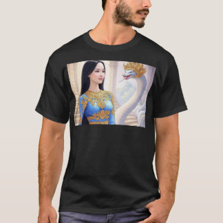 Rahu en Mealea zwerven door Angkor Wat's Hall T-shirt