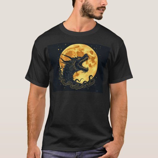 Rahu huilt naar de maan t-shirt (Voorkant)
