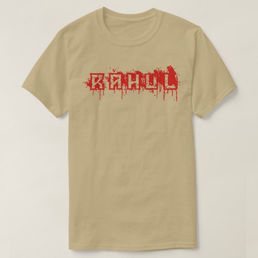 Rahul First Name Halloween Costume Personalized T-shirt (Design voorkant)