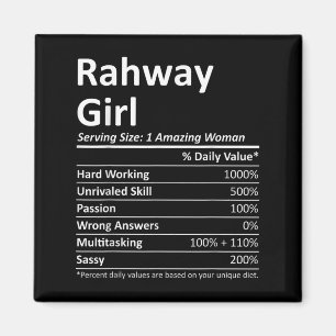 Rahway Meisje Nj New Jersey Grappige Stad Thuis Ro Magneet
