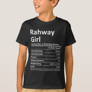 Rahway Meisje Nj New Jersey Grappige Stad Thuis Ro T-shirt