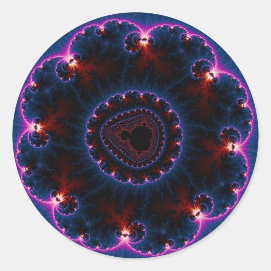 Rai - Fractal Art Ronde Sticker (Voorkant)