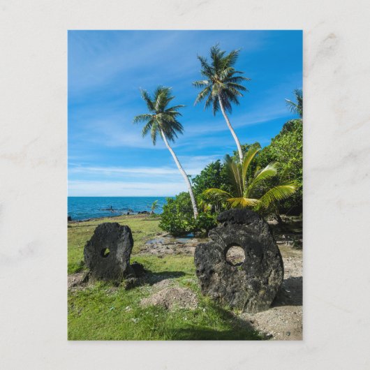 Rai Stenen Op Yap Eiland Briefkaart (Voorkant)