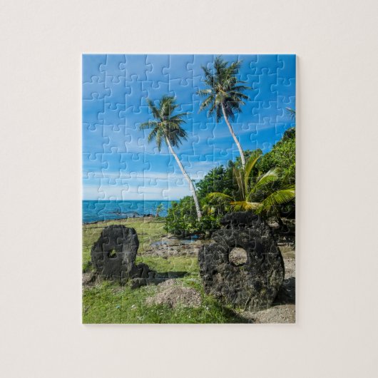 Rai-stenen op Yap-eiland Legpuzzel (Verticaal)