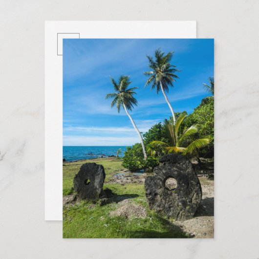 Rai Stones op Yap Island Briefkaart (Voorkant / Achterkant)