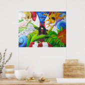 Raices 4 Puertoricaanse kunst Poster (Keuken)