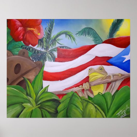 Raices 8 Puerto rican art Poster (Voorkant)