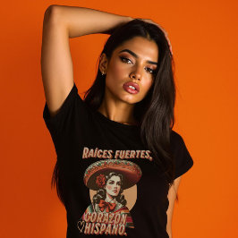 Raíces Fuertes Corazón Hispano Spaans T-shirt