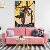 "Raid I Blues" door Ruchell Alexander Canvas Afdruk (Insitu (Woonkamer))
