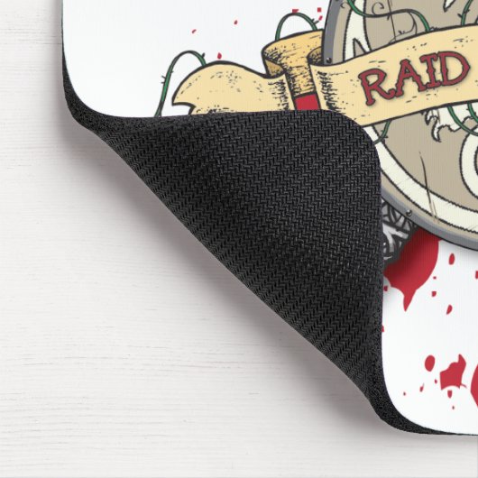 RAID LEADER-Tattoo - Sword, Ax en Shield Muismat (Hoek)