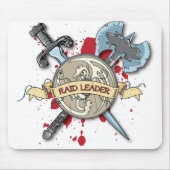RAID LEADER-Tattoo - Sword, Ax en Shield Muismat (Voorkant)