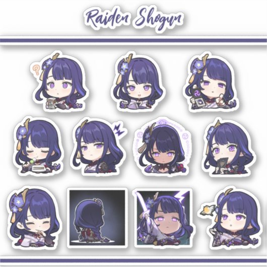 Raiden Shogun Stickers (Voorkant)