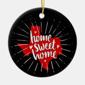 Raider Red and Black Home Sweet Home - Texas Keramisch Ornament (Voorkant)