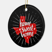 Raider Red and Black Home Sweet Home - Texas Keramisch Ornament (Links)