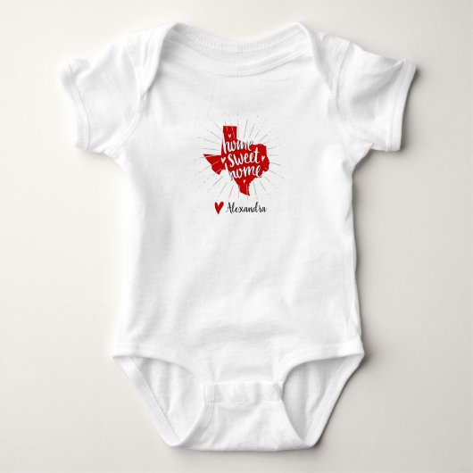 Raider Red en Black Home Sweet Home Texas Romper (Voorkant)