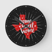 Raider Red en Black Home Sweet Home - Texas Ronde Klok (Voorkant)