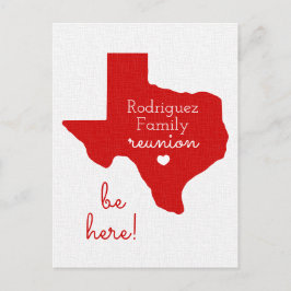 Raider Red State of Texas Family Reunion Briefkaart