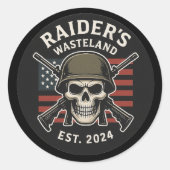 Raider’s Wasteland Official Logo Sticker (Voorkant)