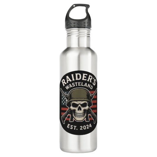 Raider’s Wasteland Official Logo Water Bottle Waterfles (Voorkant)