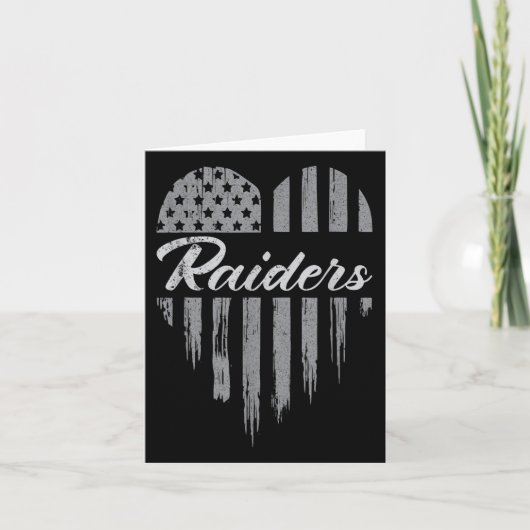 Raiders Hart Naam Mannen Vrouwen Meisje Kind Kaart (Voorkant)