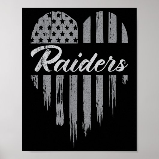 Raiders Heart Name Mannen Vrouwen Meisje Kind Poster (Voorkant)