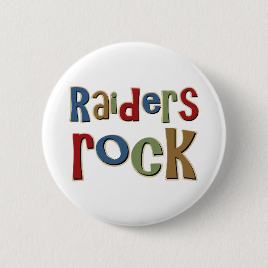 Raiders Rock Ronde Button 5,7 Cm (Voorkant)