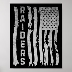 Raiders vallen Vliegtuig aan Vlag Mannen Jongen Vr Poster