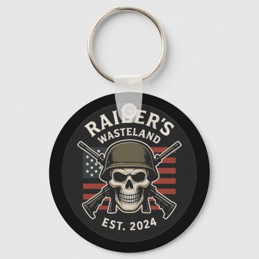 Raider's Wasteland Logo Beste Server Sleutelhanger (Voorkant)