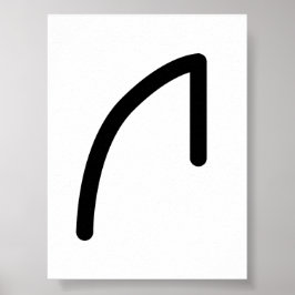 RAIDHO Noordse Rune (Reis, Ritme) | Oudere Futhark Poster