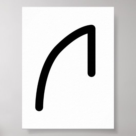 RAIDHO Noordse Rune (Reis, Ritme) | Oudere Futhark Poster (Voorkant)