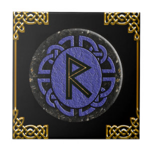 " raidho " - oudere futhark tegeltje