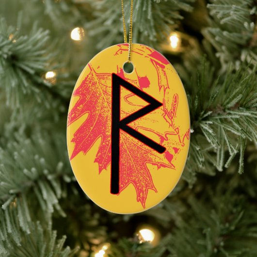 Raidho Viking Rune Yule Ornament - Balans! (Boom)