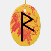 Raidho Viking Rune Yule Ornament - Balans! (Voorkant)