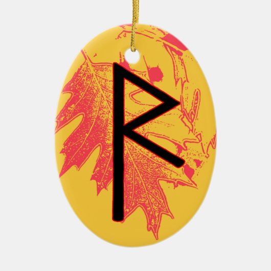 Raidho Viking Rune Yule Ornament - Balans! (Voorkant)