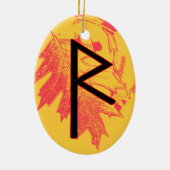 Raidho Viking Rune Yule Ornament - Balans! (Achterkant)