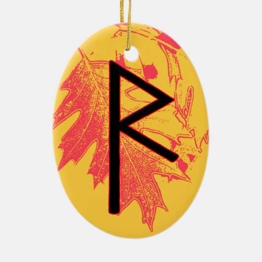 Raidho Viking Rune Yule Ornament - Balans! (Achterkant)