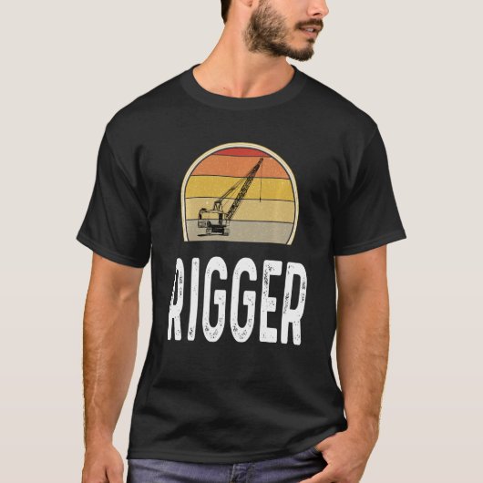 Raigger Construction for Him Crane Operator T-shirt (Voorkant)