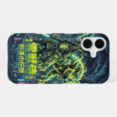 Raiju Bliksemwolf Samurai iPhone 16 Hoesje (Achterkant horizontaal)