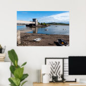 Rail Bridge en Tower van de Conwy Poster (Thuiskantoor)
