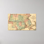 Rail Road & Township Map of Massachusetts, 1879 Canvas Afdruk (Voorkant)